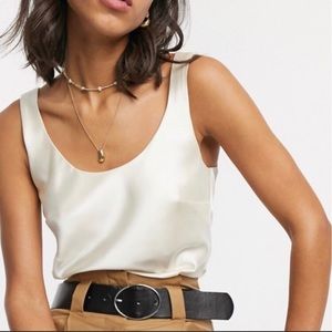 ASOS silky cream/ivory cami